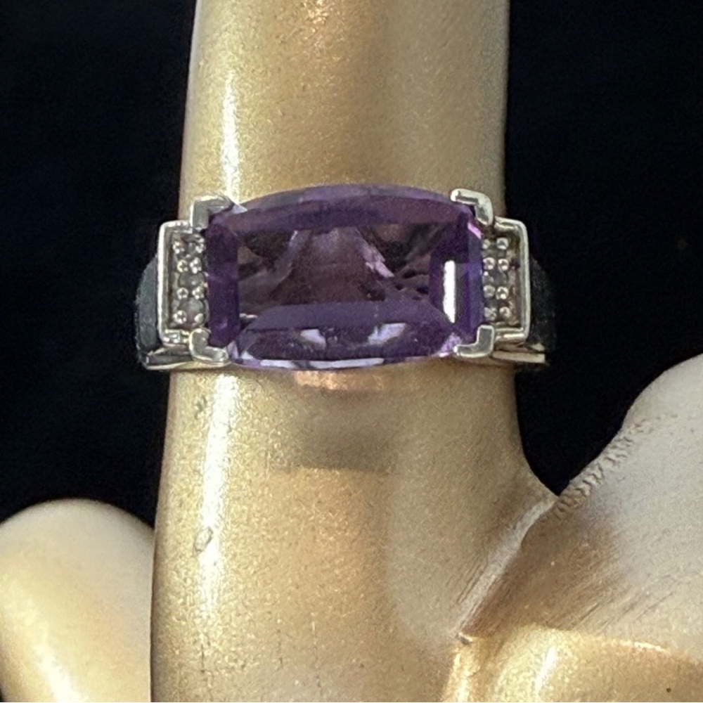 925 Silver and Amethyst Ring